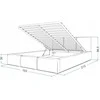 FDM Minkšta lova 140x200 su metaliniu rėmu ir AMBER čiužiniu
