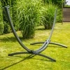 Go garden Metalinis hamako stovas 250 kg dvivietis plieno sodo stelažas reguliuojamas