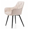 Home Design GLAMOUR GLAMOUR MINŠTA DAUGINĖ KĖDĖ, MODERNAUS VELIŪRAS, Smėlio spalvos