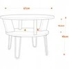 Ifuture Apvalus Kavos Staliukas Su Lentynėle NOOX Artisan Oak/Juodas