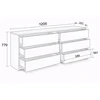 Komoda 120 cm su 6 stalčiais – Sonoma ąžuolas / juoda