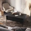 Lenart Kavos staliukas, juodos spalvos, grioveliais dekoruotas, loft tipo, TR-09
