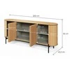 Lenart Plati komoda su spintelėmis apvali RT-04 200x45x82