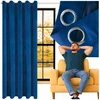 Moredeco Aksominė užuolaida Velvet 140 × 250 cm – juoda/smėlio/grafito/mėlyna/žalia spalva, blackout, su žiedais 1 vnt.