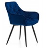 New Home Minkšta Dygsniuota Kėdė Svetainei Valgomajam Navy mėlynas SIENA