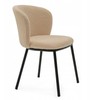 New Home MINKŠTA KĖDĖ SVETAINEI GLAMOUR AUDINIO BOUCLE TEDDY BEIGE BARI