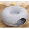 PetJet kačių guolis-tunelis Donut 60 cm – veltinis, pilkas, 2 viename