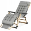 Sulankstomas sodo gultas su pagalve LAZYhome – reguliuojamas, plieno rėmas, 178 cm