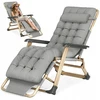 Sulankstomas sodo gultas su pagalve LAZYhome – reguliuojamas, plieno rėmas, 178 cm