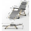 Sulankstomas sodo gultas su pagalve LAZYhome – reguliuojamas, plieno rėmas, 178 cm