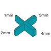 Kryžiukai plytelių tarpams, 1,2,3,4mm briaunos, daugkartiniai 50 vnt. BIHUI