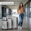 4 AZORES Sidabrinis 4in1 kelioninių lagaminų rinkinys