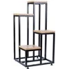 4 pakopų metalinis gėlių stovas, 69 cm