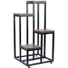 4 pakopų metalinis gėlių stovas, 69 cm