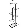6 pakopų stovas gėlių vazonams, juodas metalas, 118 cm