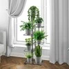 6 pakopų stovas gėlių vazonams, juodas metalas, 118 cm