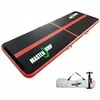 AirTrack pripučiamas gimnastikos kilimėlis MASTER 300 x 100 x 10 cm juodai raudonas