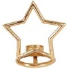 Arbatinės žvakių laikiklis, aliuminis, auksas, žvaigždė, 15,5 cm