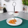 Alpina Serviravimo lėkštė porcelianinė balta 2 lygių 22 cm