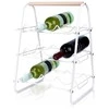 Balto metalo vyno lentyna 9 buteliams 33x29x46 cm