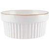 Baltos spalvos porcelianiniai kepimo dubenys, 2 vnt., 275 ml