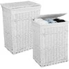 Baltų pintų krepšelių rinkinys 72 l ir 114 l