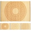 Bambuko virtuvės stalo kilimėlis, valcuotas, mandala, rinkinys 4, 30x45 cm