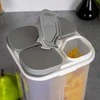 Birių produktų talpa su dozatoriumi, padalinta, 3 l