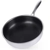COOKCELL HYBRYD aukščiausios kokybės nelipni plieninė keptuvė, 28 cm gylio