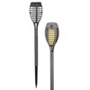 DEKLINIS SAULĖS LEMPAS ŠOKANČIOS LEPSNOS 12 LED SMD 7,5x7,5x46,5cm, PILKA