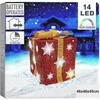 Dovanų švytinti raudona 14 LED 46 cm