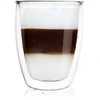 Dvisienis termo stiklas kavai, lattei, arbatai, 0,33 l