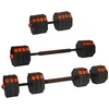 EB FIT reguliuojamo dydžio treniruočių hanteliai 2 x 15 kg su štangos funkcija