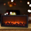 Elektrinis židinys LED juodo metalo 57x25 cm