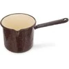 EMALINIS PUODAS 1,2L, RUDAS, SU RANKENE