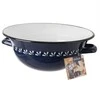 Emaliuotas dubuo, retro mėlynas dubuo, 26 cm, 2,5 l