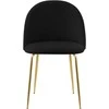 Fargo Gold Velvet juodo aksomo kėdė