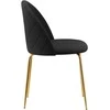Fargo Gold Velvet juodo aksomo kėdė