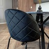 Fargo Velvet juodo aksomo kėdė