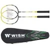 FUSIONTEC 777K BADMINTONO RAKETŲ RINKINYS LIME + Raudonas + SHOTS 3 Vnt.