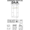 Gaja Vitto tekstilinė spinta - ruda
