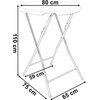 GALA sulankstomas maitinimo stalas 80 cm baltas