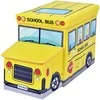 Geltonas autobuso žaislų konteineris