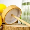 Geriamasis indas su bambukiniu dangteliu ir šiaudeliu 500 ml