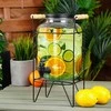 Gėrimų indas su čiaupu ir stovu, juodas, 4,2 l