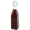 Kvadratinis stiklinis butelis alkoholiui, vynui, tinktūrai, likeriui, sirupui su užsegamu kamščiu, 0,53 l