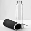 Gertuvė Stiklinis buteliukas su neopreno dangteliu, juodas, 490 ml
