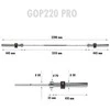 GOP220 PRO + ZG1000B fiksavimo gnybtai OLYMPIC TISIUS STRAIPSNIS 20KG 2200mm HMS