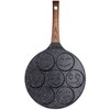 Granito kiaušinių keptuvė 7 skylės Juodas&amp;WOOD 26 cm