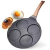 Granito kiaušinių keptuvė su 4 skylutėmis Juodas&amp;WOOD 26 cm